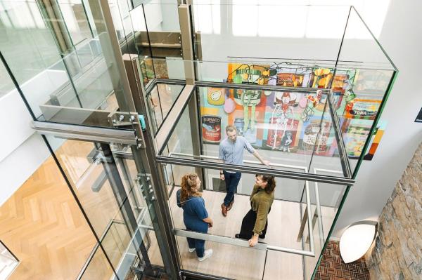 At the LAM museum in Lisse, western Netherlands, artworks are often left in unexpected places, including the museum's lift. Photo: AFP  