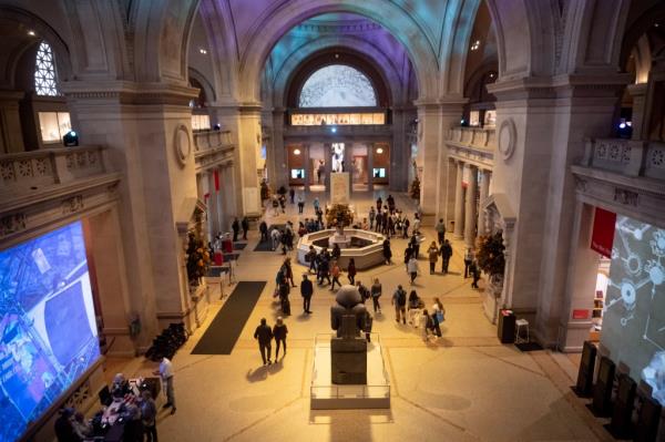 A photo of the Great Hall at the Met Museum.