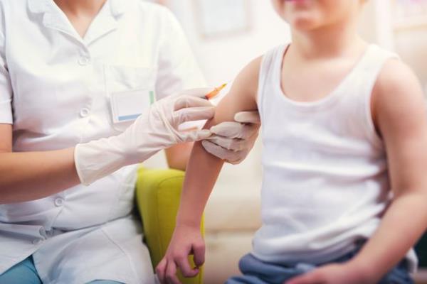A child getting the MMR vaccination