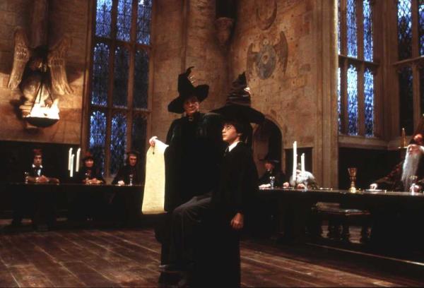 Daniel Radcliffe and Maggie Smith in "Harry Potter and the Sorcerer's Stone."
