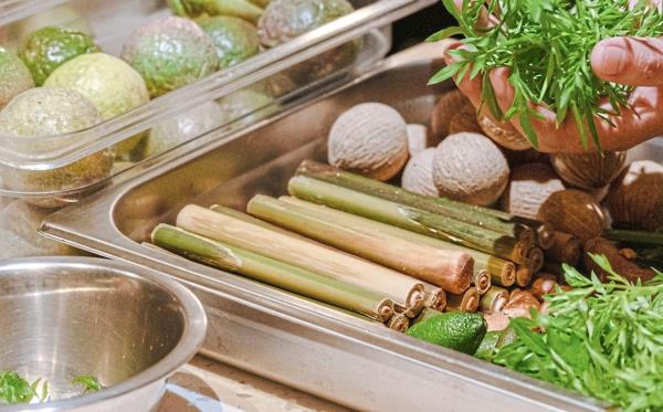 Tuhau (long sticks pictured here) grows near mangrove swamps in Sabah and Sarawak and many modern restaurants in Kuala Lumpur like Akar Dining use it for fine-dining dishes. — AKAR DINING
