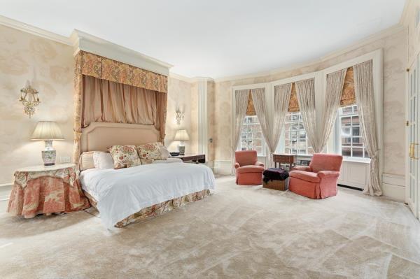 The main bedroom -- one of five or six in the townhouse
