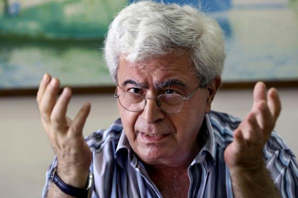 Lebanese prominent writer and intellectual Elias Khour speaking