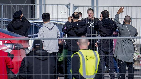 Elon Musk visits Tesla plant near Berlin after suspected arson attack