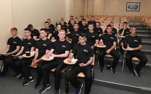  New army recruits in the classroom at Collins Barracks Cork. Picture: Larry Cummins 