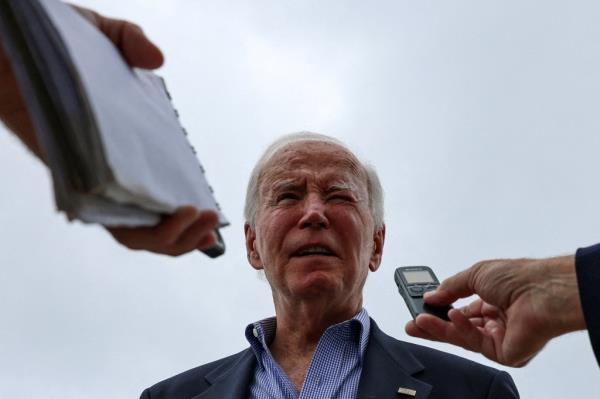 President Biden spoke about a looming port strike Sunday when asked about strikes in Yemen.
