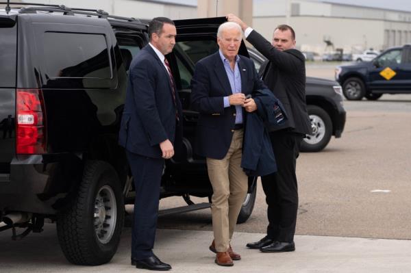 Biden made the gaffe as he approached reporters on the tarmac of Dover Air Force base.