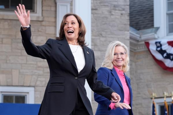 Vice President Kamala Harris hosted a rally in Ripon, Wis., Thursday with former Rep. Liz Cheney (R-Wyo.).