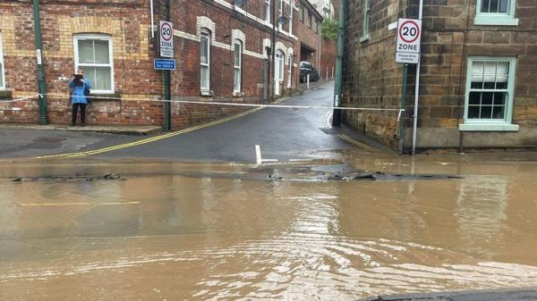 Handout photo issued by Paul Jones-King of flooding in his home in Loftus, North Yorkshire