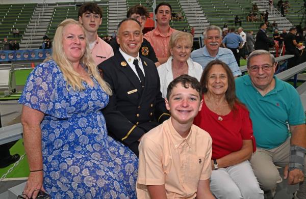 Jeffery Fanicelli with his family. He was one of the first responders to the deadly 2022 Twin Parks fire in the Bronx