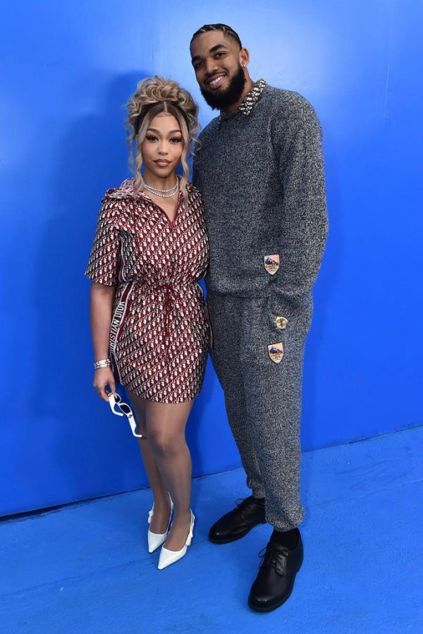 Jordyn Woods and Karl-Anthony Towns attend Dior Men’s Spring 2023 collection show, Thursday, May 19, 2022, in Venice, Calif.