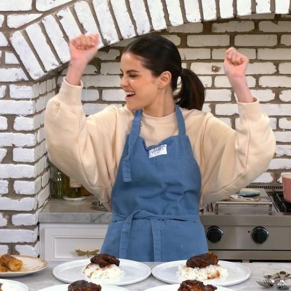 Selena Gomez in an episode of her cooking show "Selena + Chef."