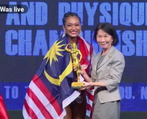 Philomena first Sarawakian woman to win Asian bodybuilding title
