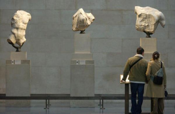 The Parthenon Marbles, also known as the Elgin Marbles, in London's British Museum.