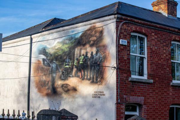  A mural of a painting by Irish artist Mála Spíosarí, aka Spicebag, which has appeared in Dublin City. Photo: Damien Storan.
