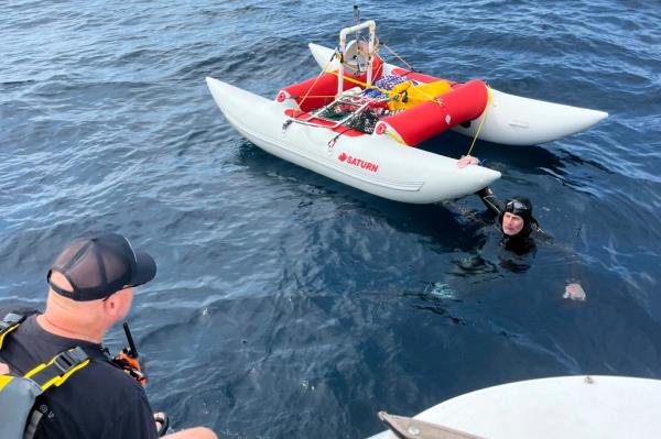 Wrong-way marathon swimmer.
