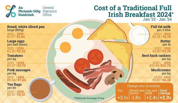 CSO Full Irish January Cost
