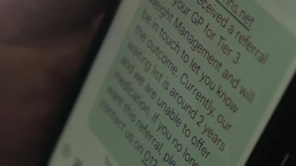 NHS text message