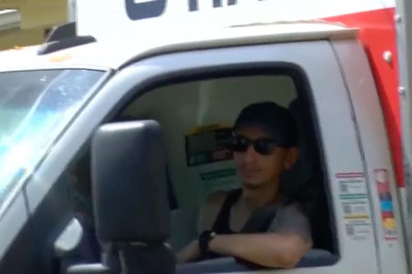 Amy Davis, and her boyfriend, Tyler Sencuk (pictured), stay in the garage of his Valley Station home in Louisville over the summer when the couple's car broke down.