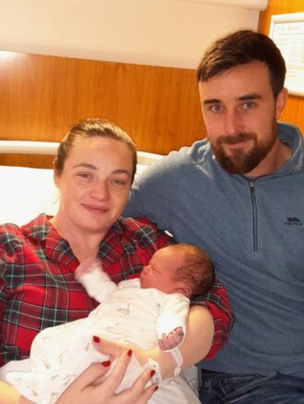Sean Liam O’Halloran with mam Catherine O’Halloran and dad, Brian O’Halloran from Mullinahone, Co Tipperary. 