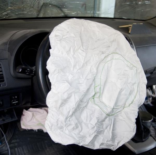 Airbag after an accident