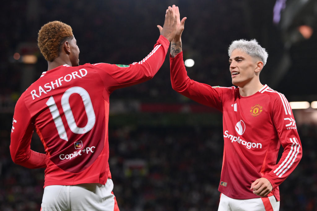 Marcus Rashford and Alejandro Garnacho scored against Barnsley