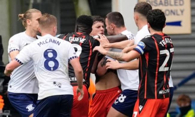 Tensions were running high at Deepdale.