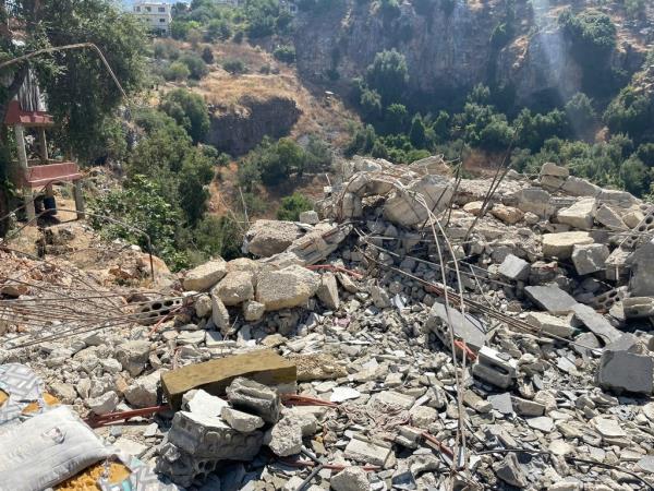 Destruction in Hebbariyeh village in southern Lebanon resuled from hostilities across the Blue Line. Destruction in Hebbariyeh village in southern Lebanon resuled from hostilities across the Blue Line.