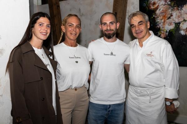 Shani Gabay's family. From left: sister Nitzan, mom Michal, brother Aviel, Gabriel Kreuther.