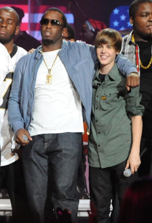 Sean "Diddy" Combs and Justin Bieber in 2010.