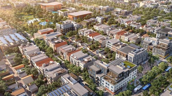 Aerial view of the proposed California Forever city, a controversial billion-dollar project aiming to ease commutes and housing costs