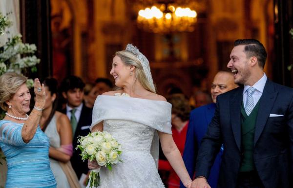 The couple's wedding was postponed twice due to Covid-19 and the death of her father King Constantine.