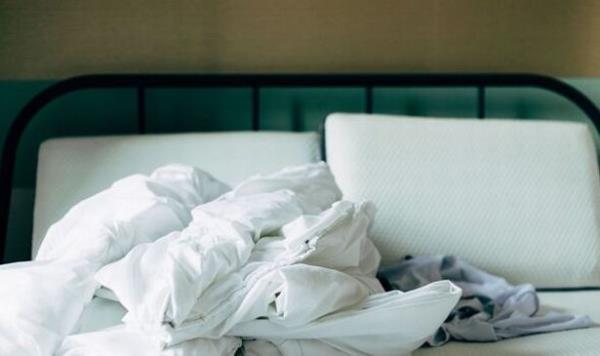 Unmade bed