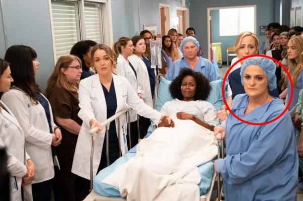 Finch (R), in a scene from "Grey's Anatomy."