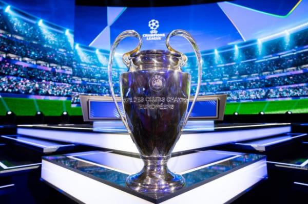 Champions League trophy on display