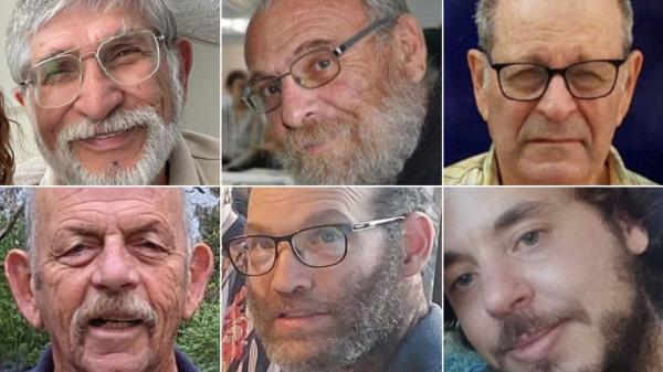 Top row from left to right: Yoram Metzger, Alexander Dancyg, Avraham Munder. Bottom row from left to right: Chaim Peri, Nadav Popplewell, and Yagev Buchshtab