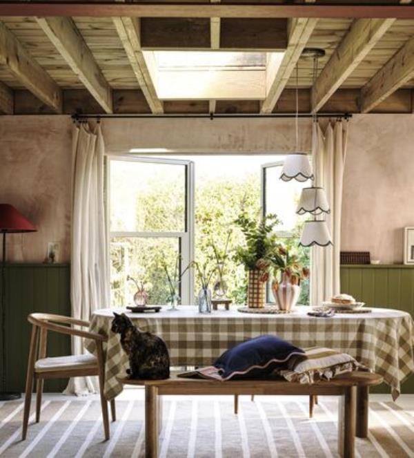 M&S X Fired Earth Blenheim table, €1199, M&S X Fired Earth bench, €399. M&S X Fired Earth Blenheim table, €1199, M&S X Fired Earth bench, €399.