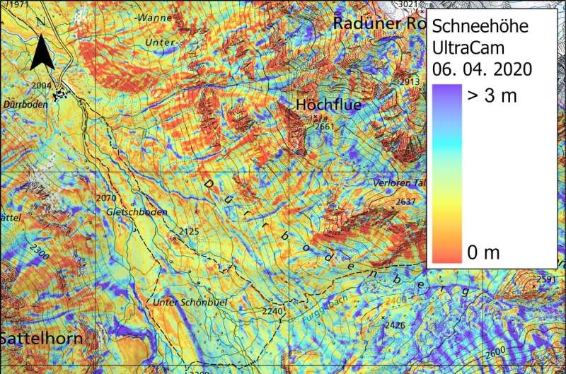 From aerial photograph to precise snow depth