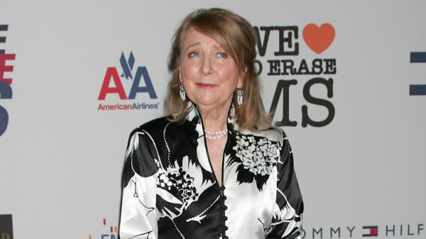 Teri Garr using a cane