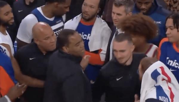 Rick Brunson and Donte DiVincenzo exchanged words after the game.