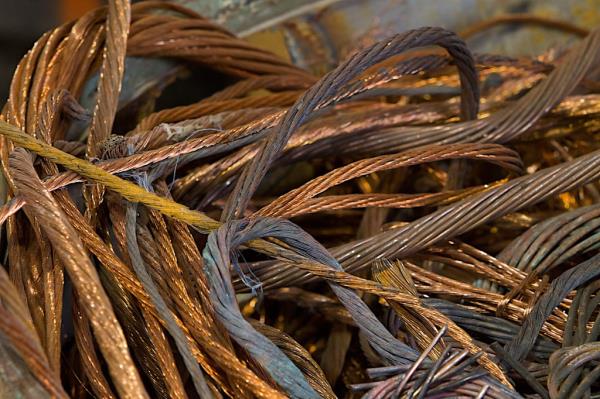 Copper Wire at Recycling Plant