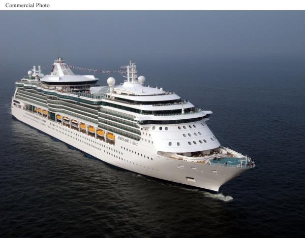 Serenade of the Seas cruise ship floating in the ocean