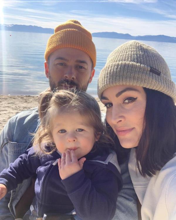 Artem Chigvintsev, wife Nikki Bella and son Matteo, 4.