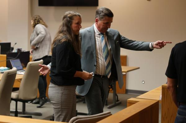 Madison Bergman appears at the St Croix County Courthouse