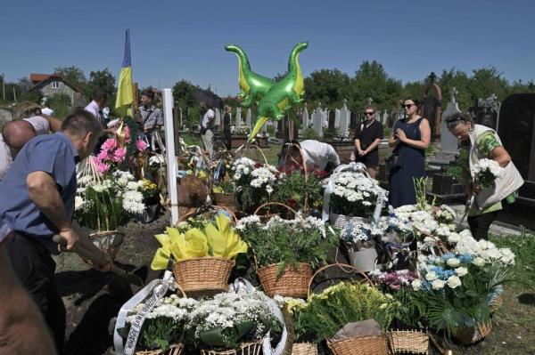 ‘Nowhere is safe’: West Ukraine town mourns boy killed in Russian strike