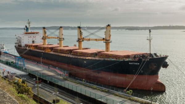  The MV Matthew was seized last September carrying over 2.2 tonnes of cocaine. Picture: David Creedon