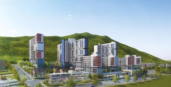 泰荣建设在庆尚南道杨山市建造的公寓楼