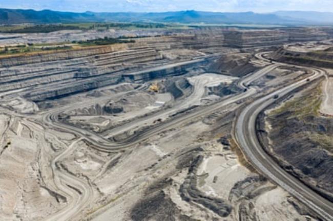 Aerial view of a Coal mine located near Broke NSW Australia