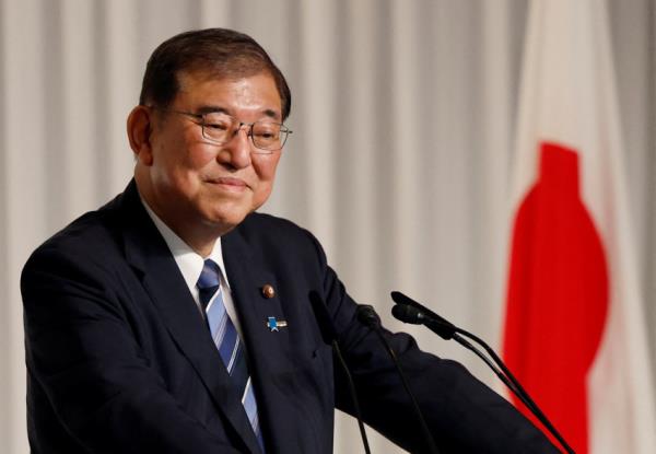 Shigeru Ishiba, the newly elected leader of Japan's ruling party, the Liberal Democratic Party (LDP) holds a press conference after the LDP leadership election, in Tokyo,