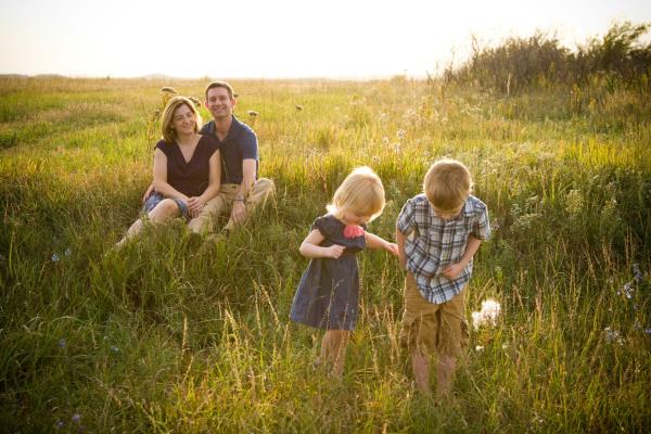 Rob and Melinda Daniels with their children.